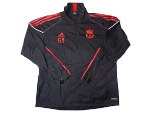 LIVERPOOL 2010/11 QUARTER ZIP PULL OVER TRACK JACKET - ADIDAS - SIZE LARGE