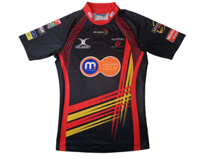 NEWPORT GWENT DRAGONS RUGBY SHIRT - GILBERT - SIZE LARGE