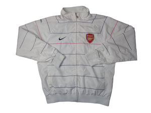 ARSENAL 2008/09 NIKE ZIP UP WOVEN WARM UP TRACK JACKET - SIZE SMALL