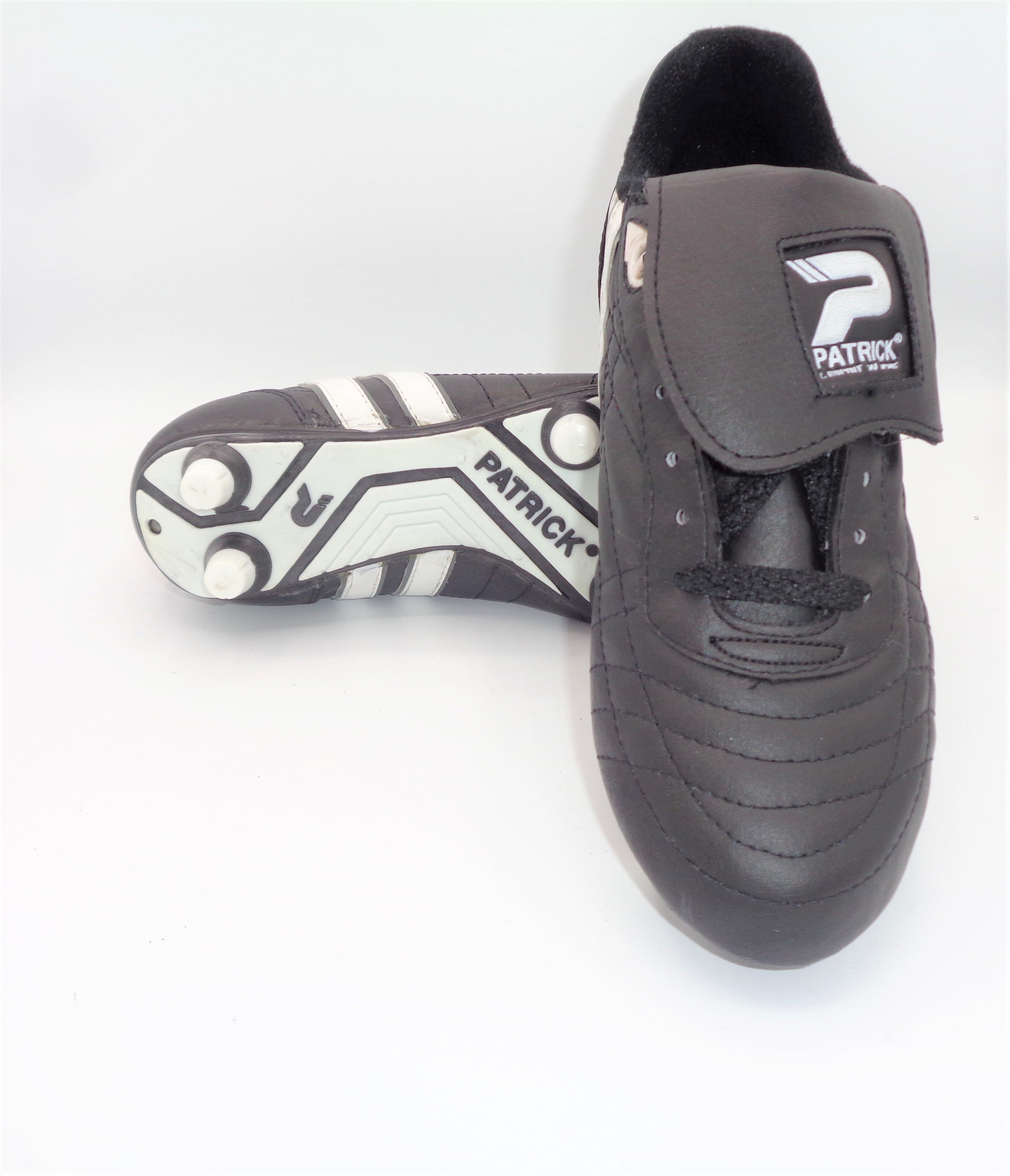 PATRICK CLASSIC BLACK WHITE FOOTBALL BOOTS - PATRICK - SIZE 5