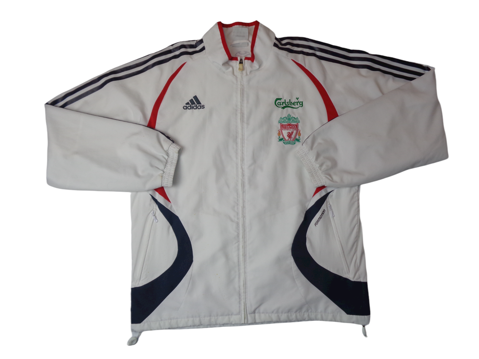 LIVERPOOL 2006/08 FORMOTION PLAYER ISSUE TRAINING TRACK JACKET - ADIDAS - SIZE XL
