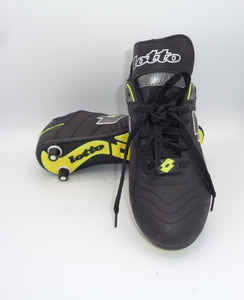 LOTTO ITALIA BLACK YELLOW FOOTBALL BOOTS - LOTTO - SIZE 6 (38)